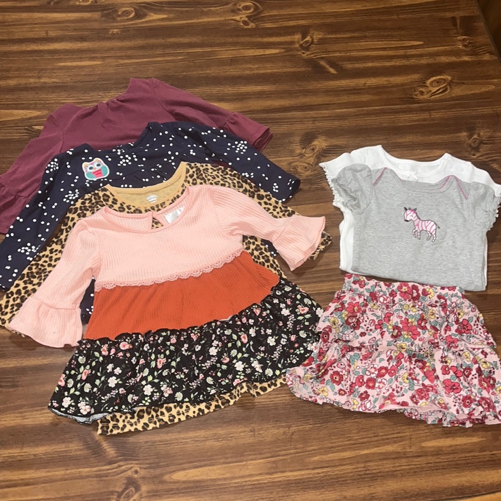 18 month shirt/dress/onesie bundle 7 pieces